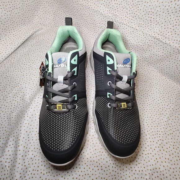 Nautilus Women's Zephyr Safety Toe Athletic Safety Shoes N1355 Gray/Mint Sz 11W - Picture 10 of 13